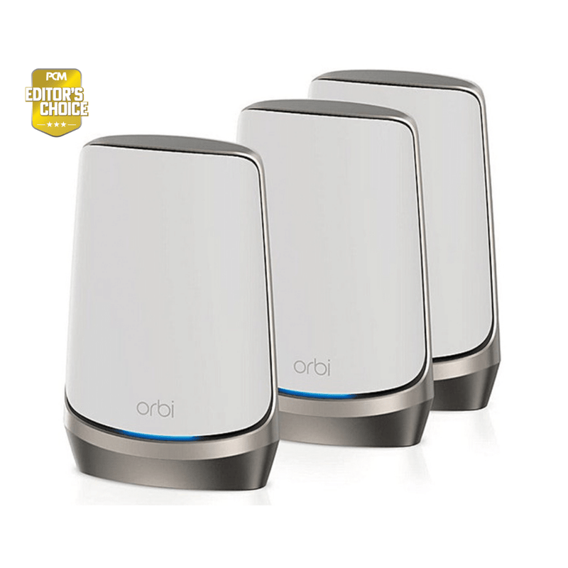 Netgear  Orbi Quad-Band Mesh WiFi 6E System (3-pack), White