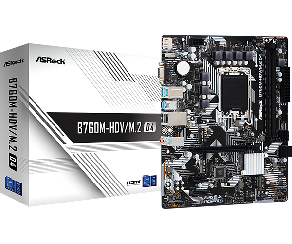 ASRock 華擎 B760M-HDV/M.2 D4 Micro-ATX 主機板 (DDR4)