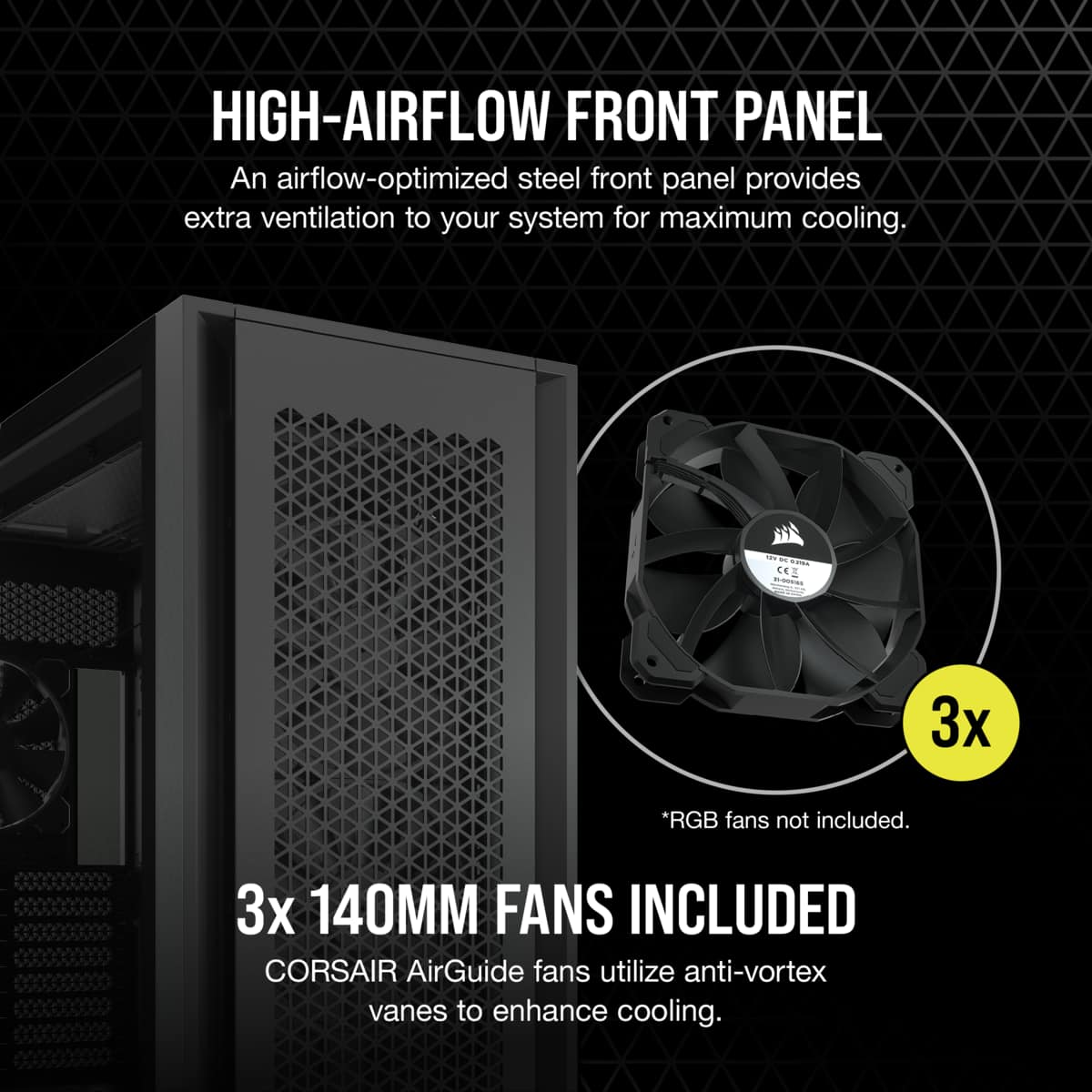 Corsair 7000D AIRFLOW Tempered Glass Mid-Tower ATX PC CASE