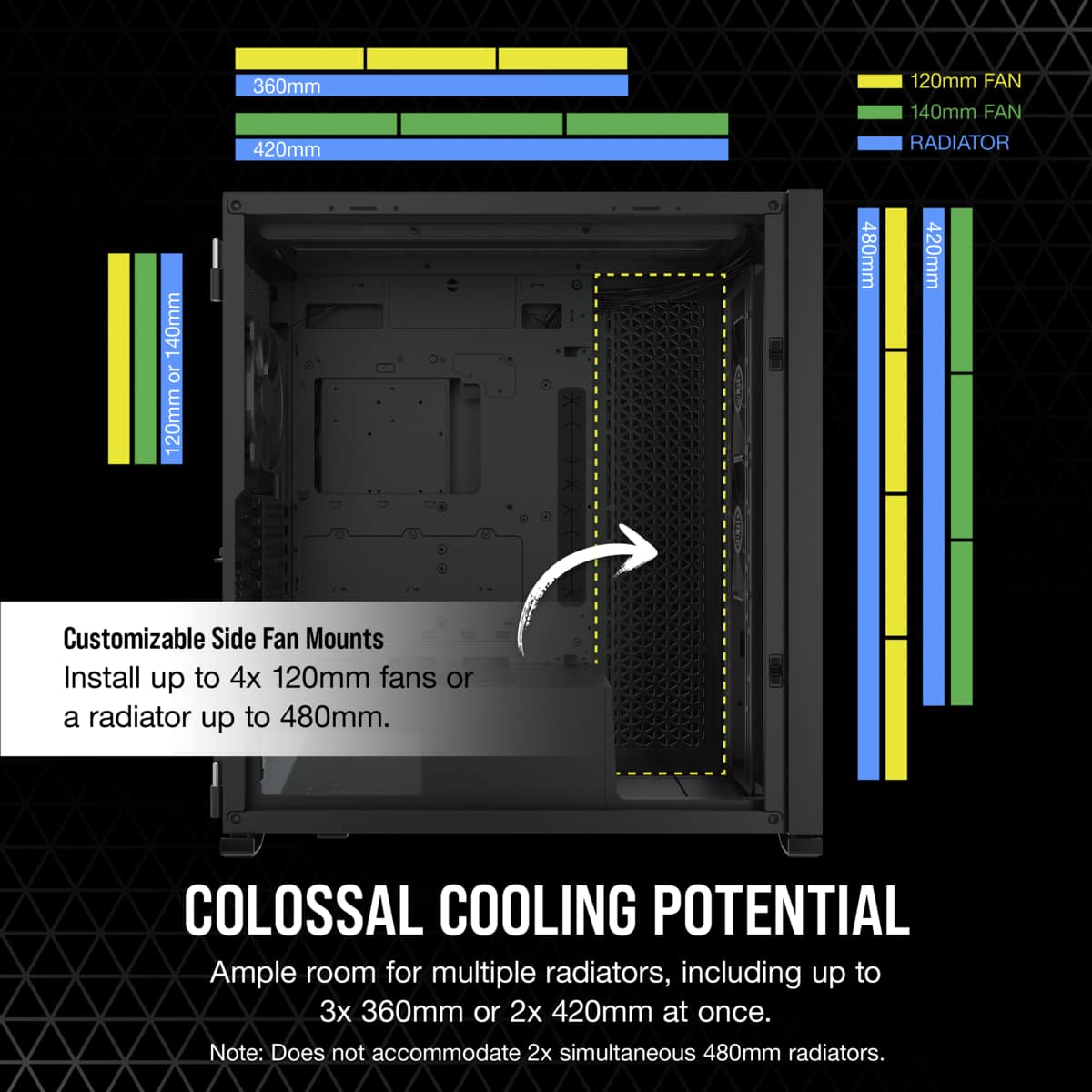Corsair 7000D AIRFLOW Tempered Glass Mid-Tower ATX PC CASE