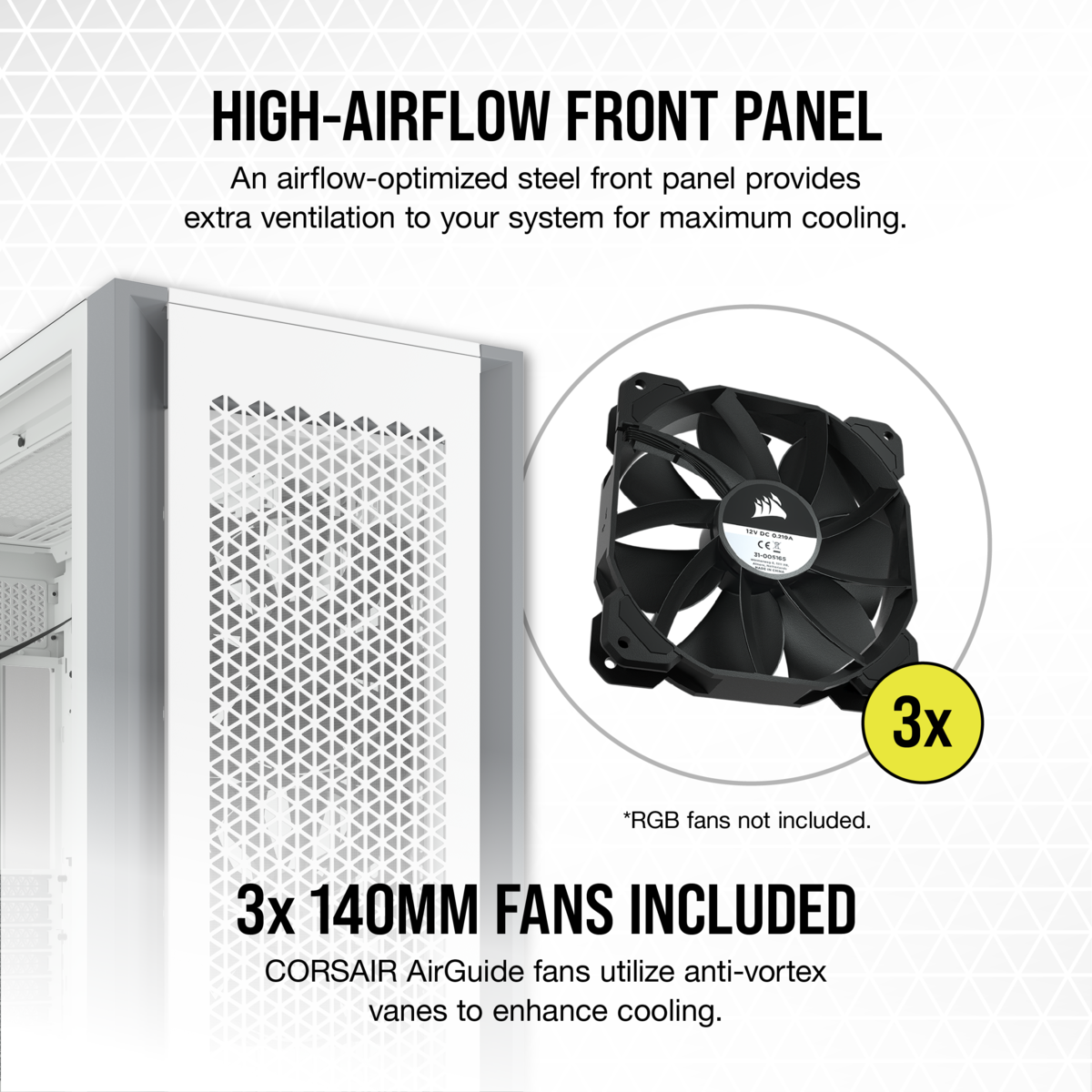 Corsair 7000D AIRFLOW Tempered Glass Mid-Tower ATX PC CASE