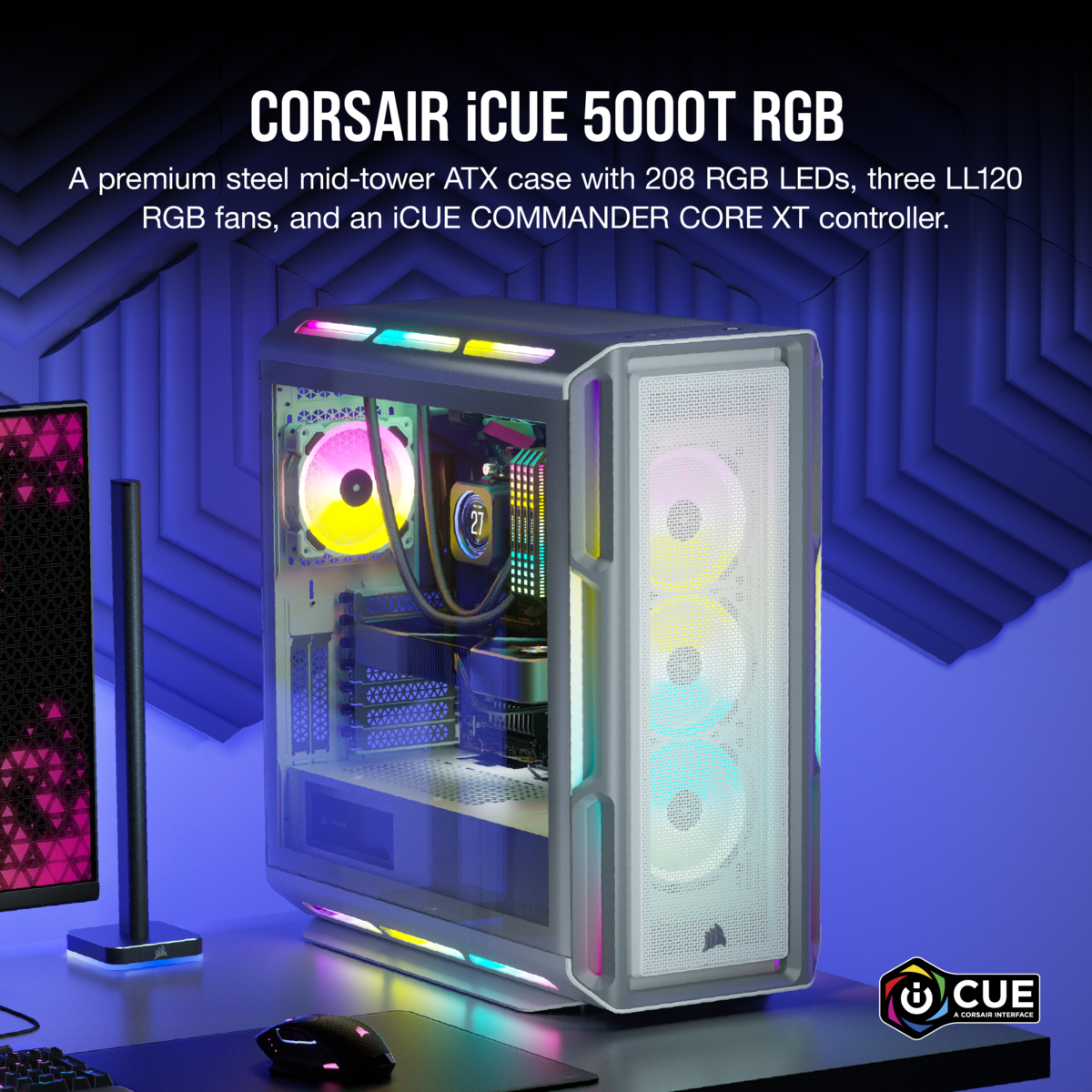 Corsair iCUE 5000T Tempered Glass Mid-Tower ATX CASE