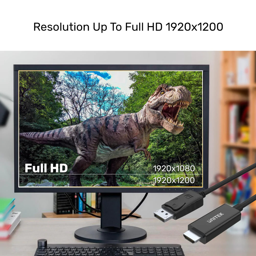 UNITEK Y-5118CA 1.8M DisplayPort to HDMI Cable DP轉HDMI線