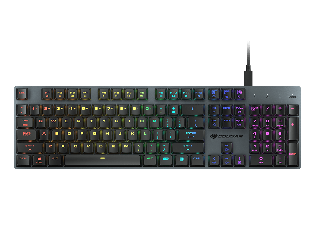 Cougar LUXLIM Red Low Profile Optical-Mechanical Red Switch Keyboard