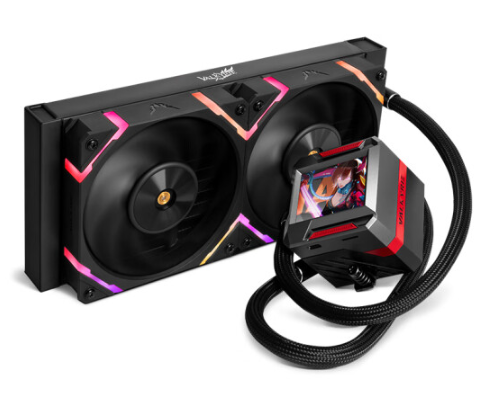 VALKYRIE E240 240mm LCD Display RGB Liquid CPU Cooler (Black)