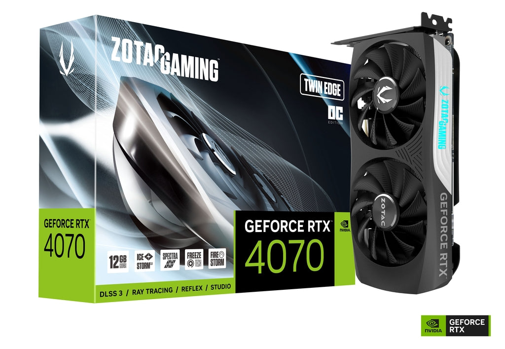 【父親節獻禮】ZOTAC GeForce RTX 4070 TWIN EDGE OC 12GB GDDR6X 黑/白色